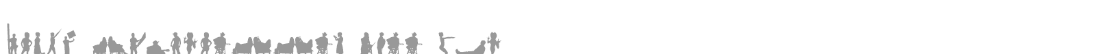 Human Silhouettes Three font preview